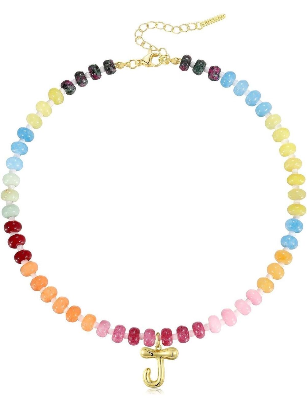 J- Bubble Letter Beaded Necklace [COPY]